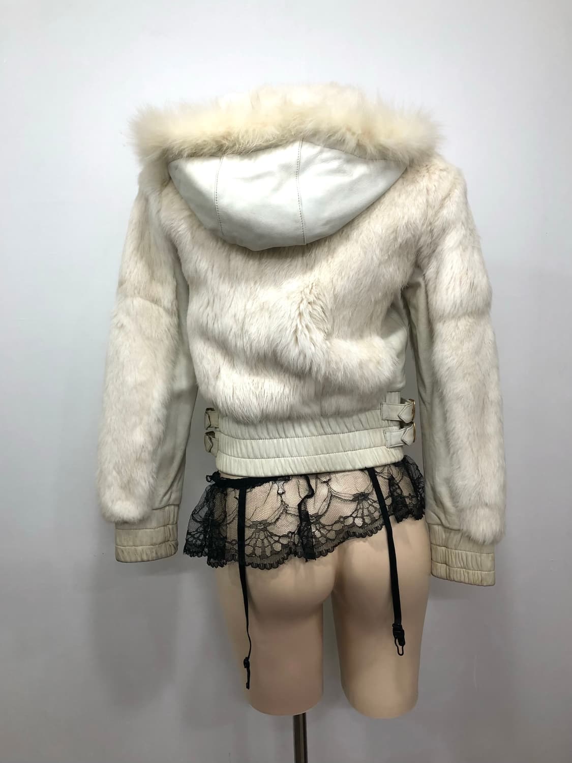 GGPX rabbit fur hooded zip up jacket  상품이미지3
