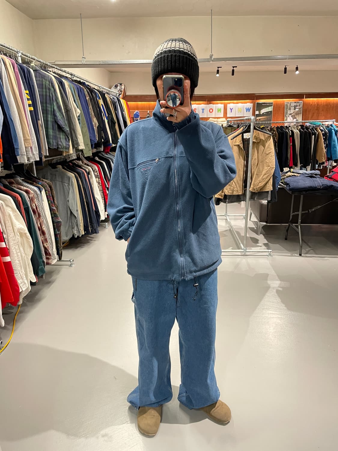 빈티지 양면 플리스 집업 상품이미지5