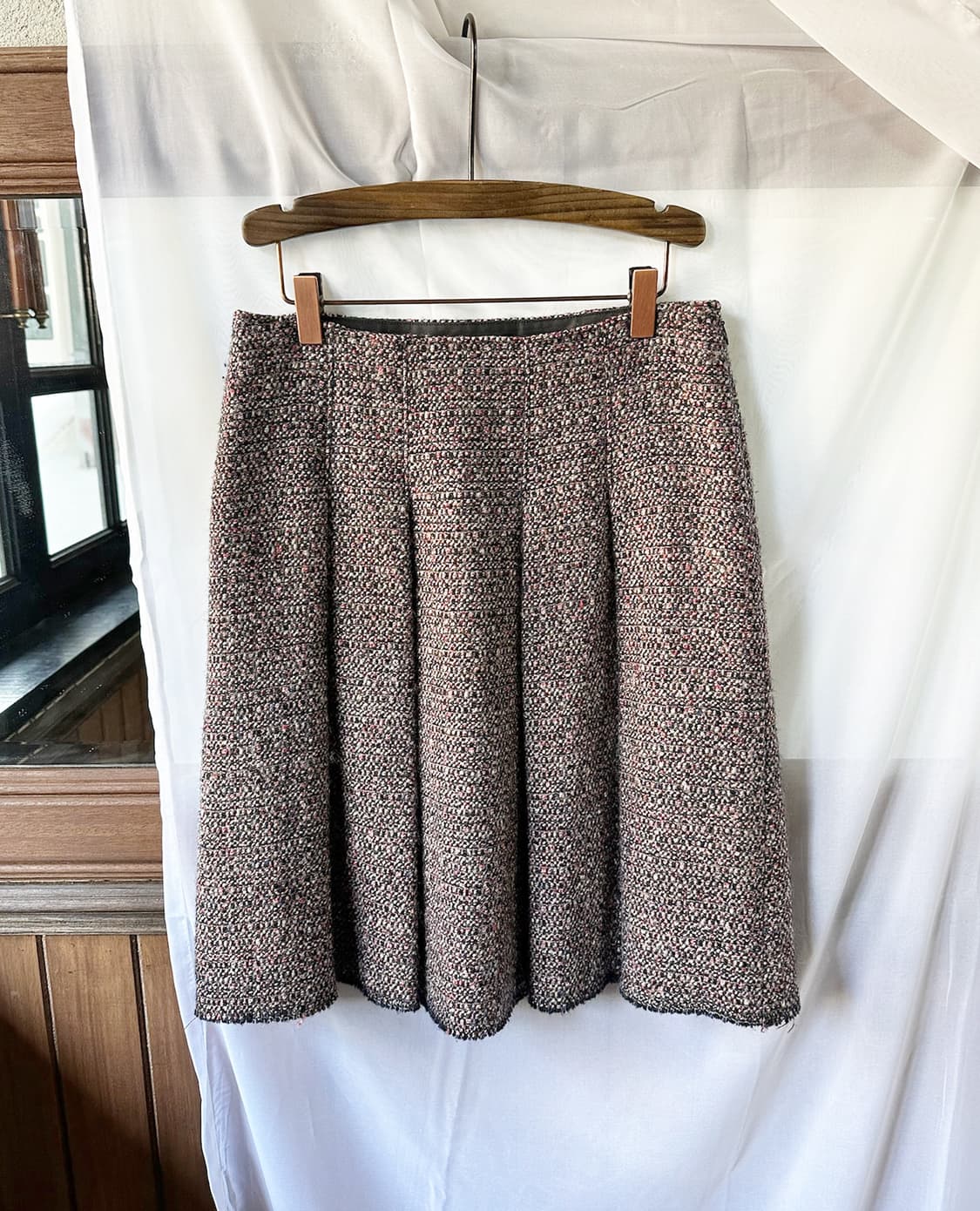 BURBERRY LONDON tweed pleated skirt 상품이미지5