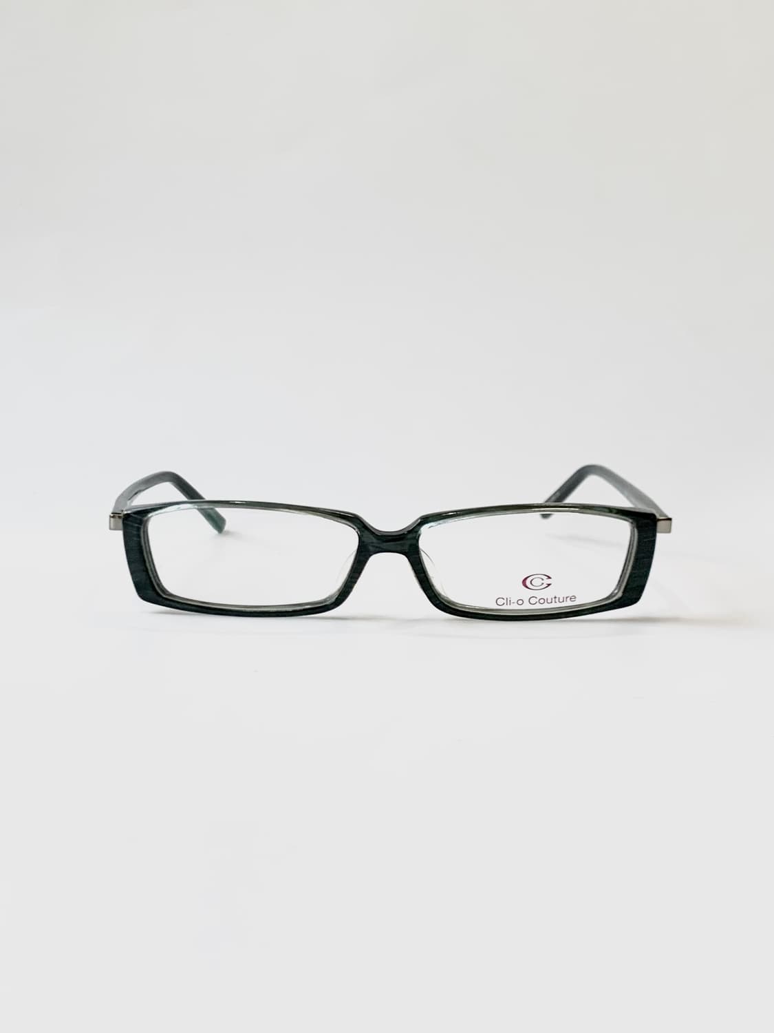 [픽키-668] 클리오 꾸뛰르 사각 아세테이트 안경 그레이 투명  상품이미지2