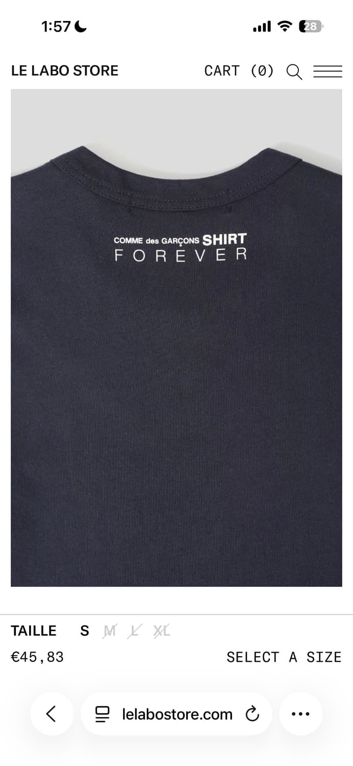꼼데가르송 셔츠 Forever T-shirt 그레이/네이비 상품이미지2