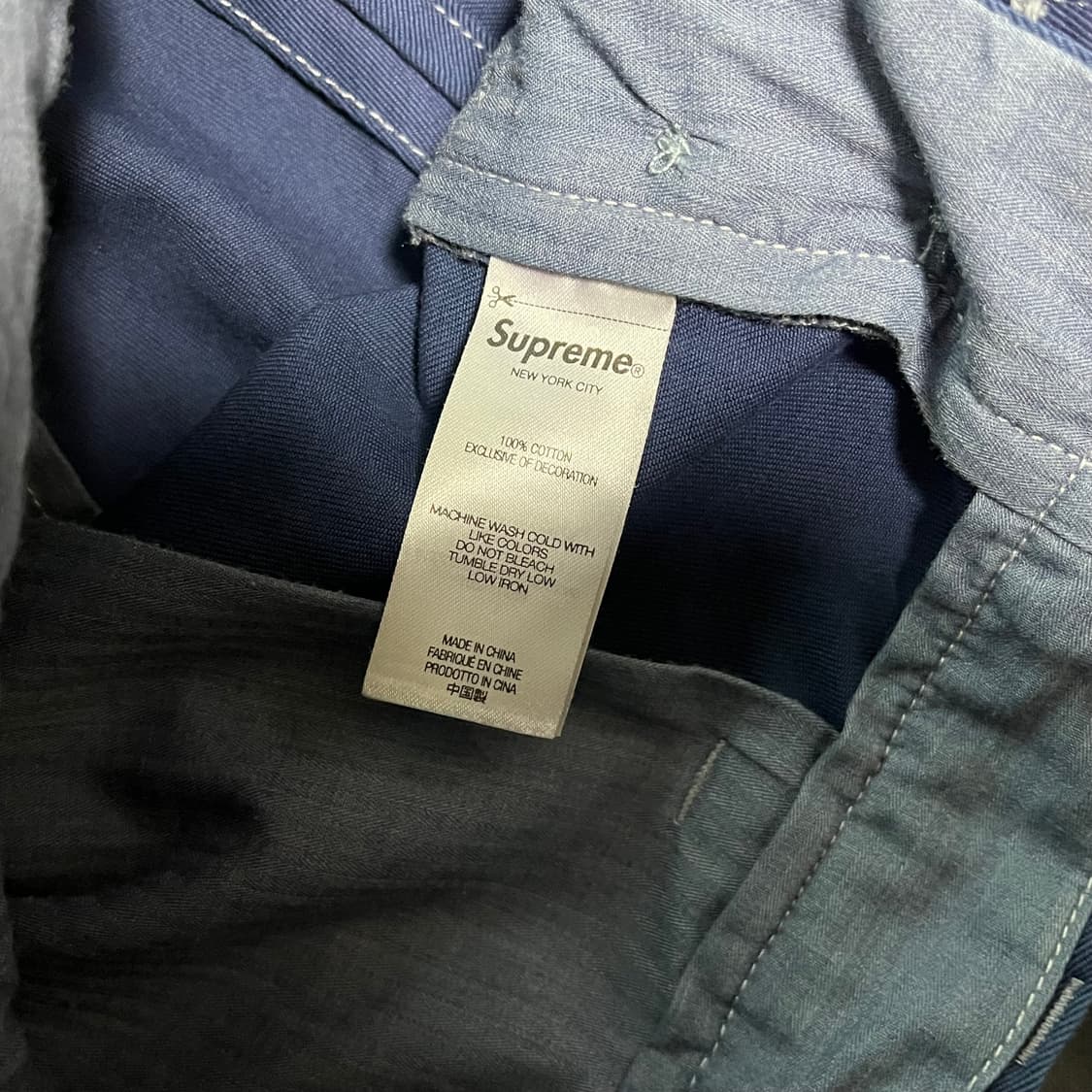슈프림 핀업걸 치노 팬츠 워시드 네이비 상품이미지5