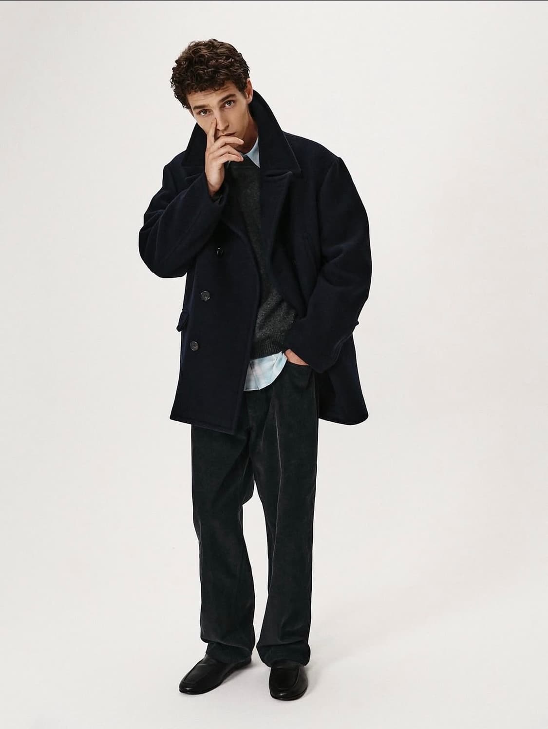 [s] 25fw 셔터 피코트 네이비 상품이미지1