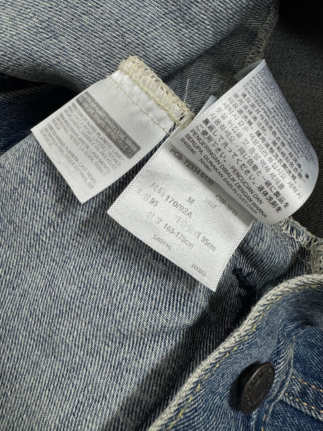 리바이스 중청 트러커 데님자켓 M 상품이미지5