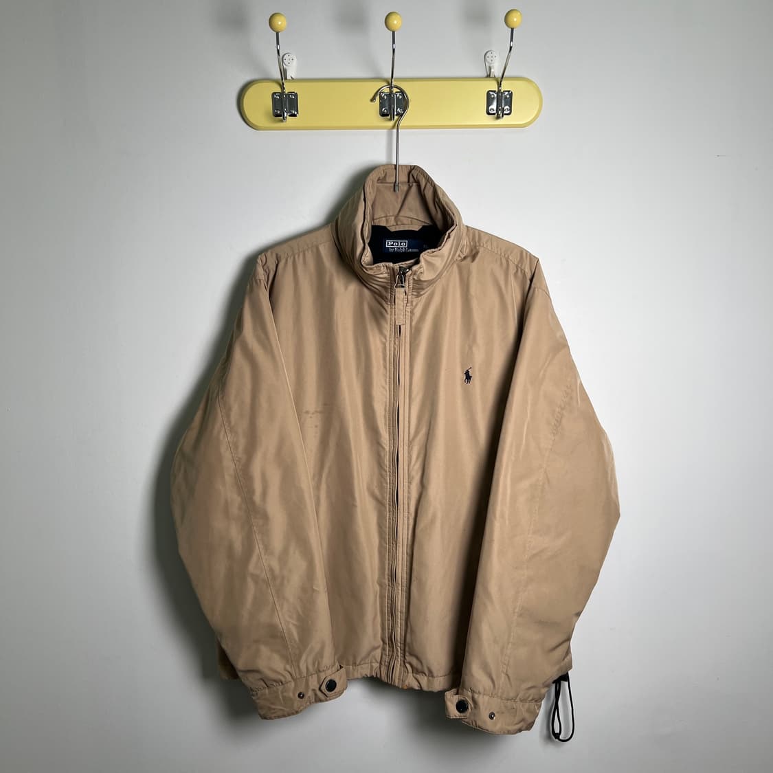 폴로 랄프로렌 베이지 플리스 라이닝 웜업 자켓 XL 상품이미지1