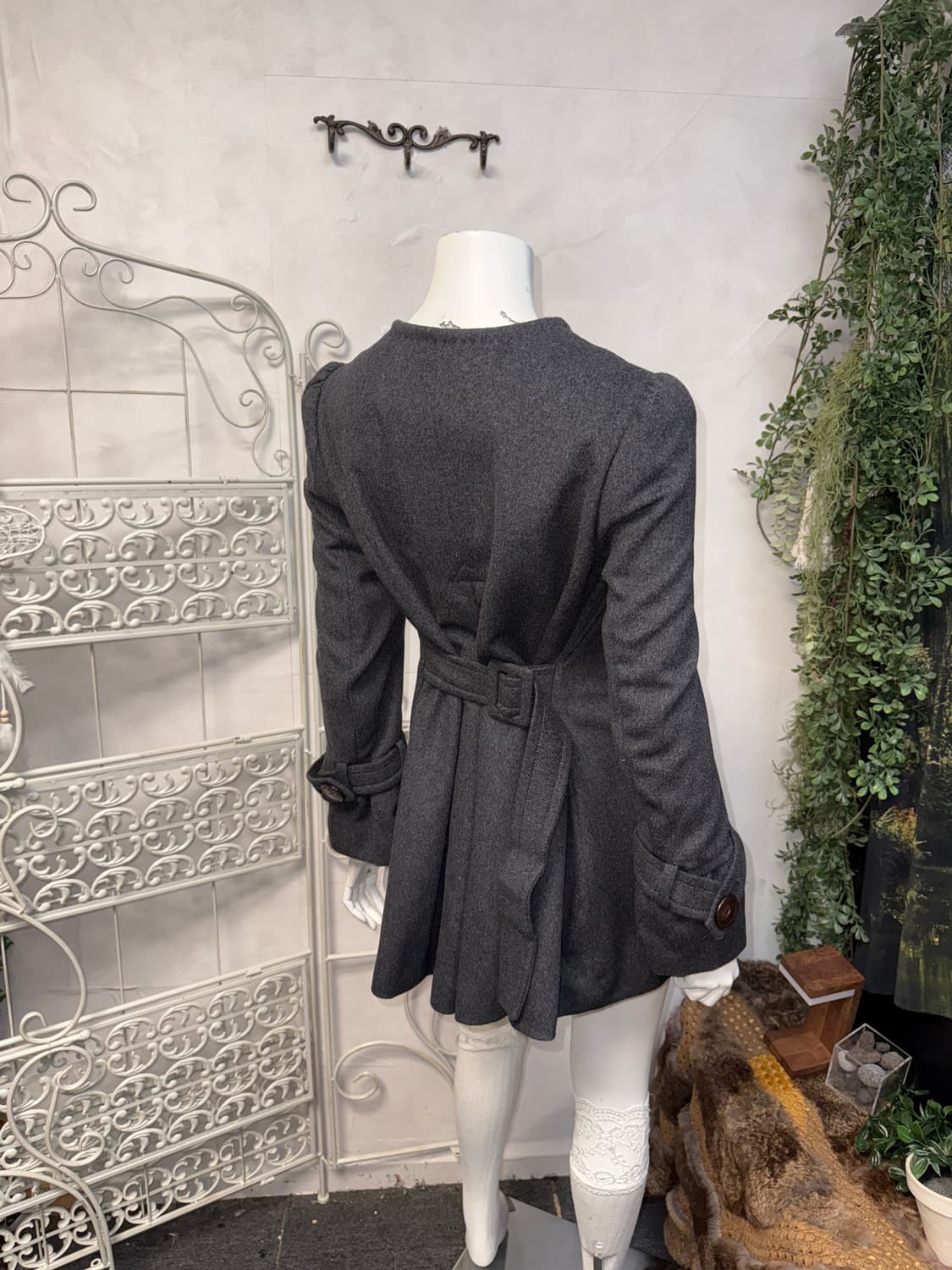 O’2ND charcoal wool mohair bell coat 상품이미지7
