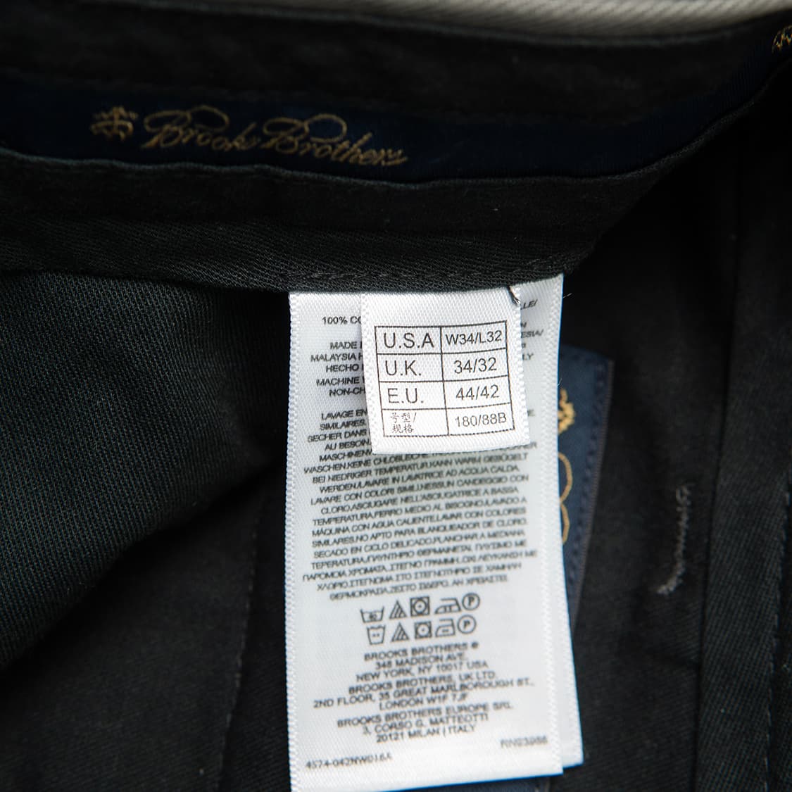 [34] 브룩스브라더스 코튼 트윌 투턱 치노팬츠 그레이 미사용 신품  상품이미지9