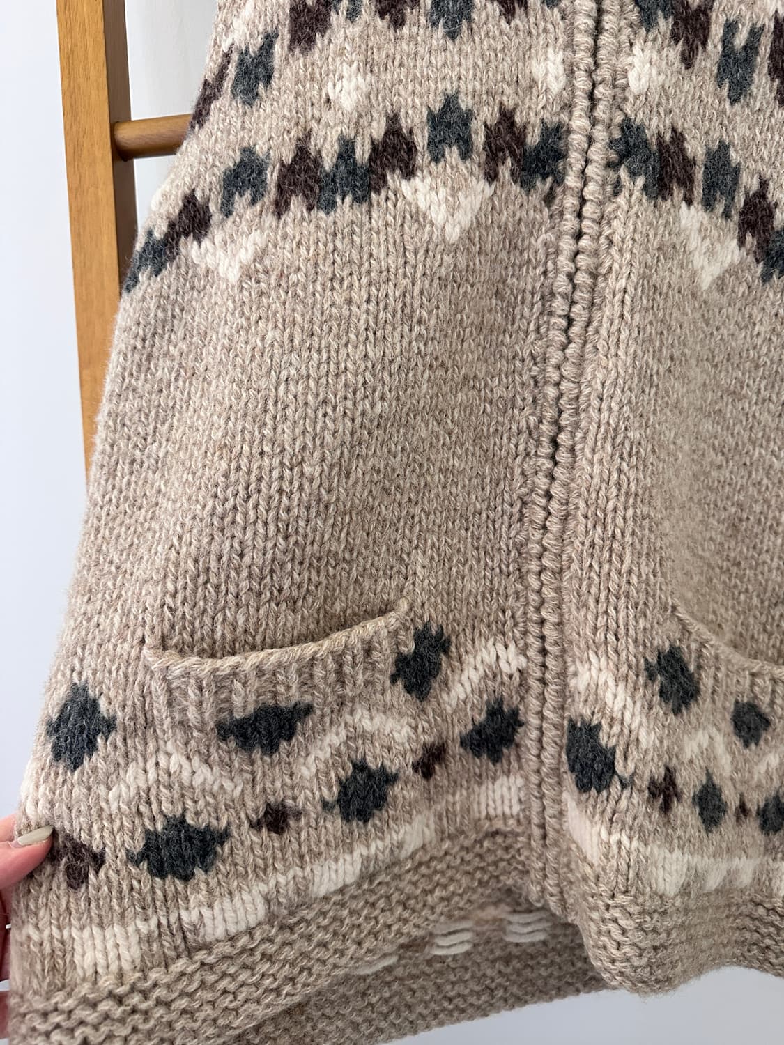 울 집업 베스트(일본빈티지) 상품이미지3