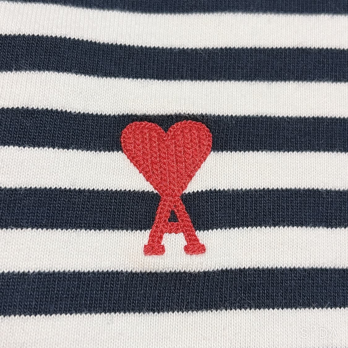 아미 스몰 하트 스트라이프 긴팔 티셔츠 S 상품이미지6