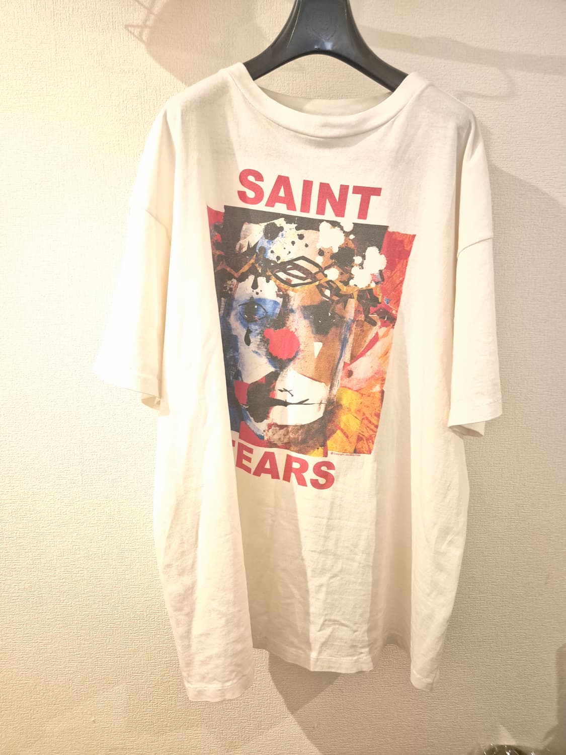 세인트미카엘x데님티어스 23ss 클라운티셔츠 3xl 희귀사이즈 판매합니다 상품이미지1