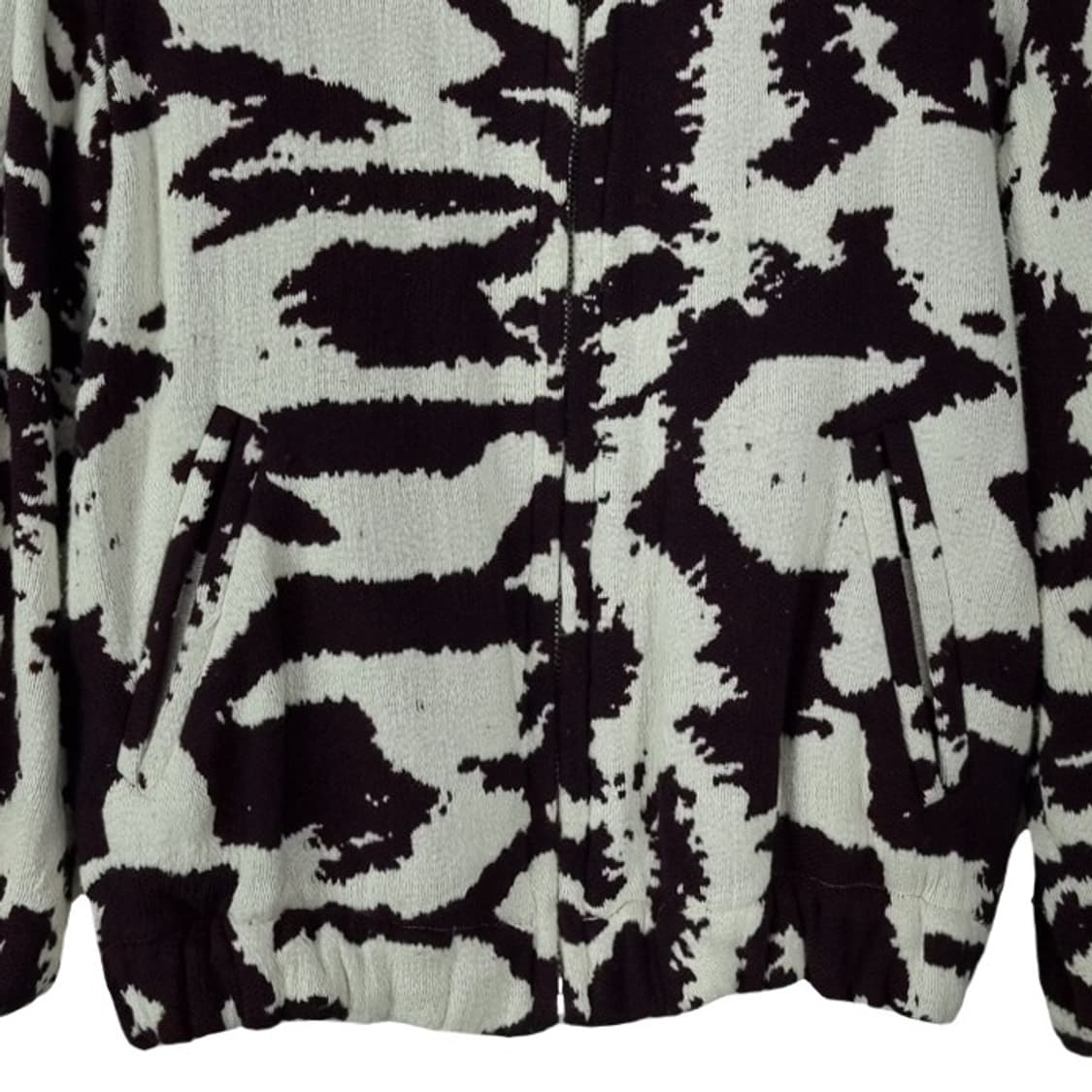 [이로] 오버핏 패턴 니트 블루종 자켓 M19179 상품이미지5