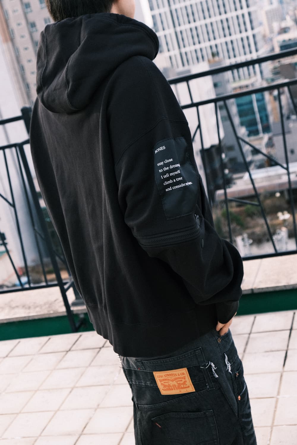 타카히로미야시타 솔로이스트 19FW 오버사이즈 2way zip 후디 상품이미지4