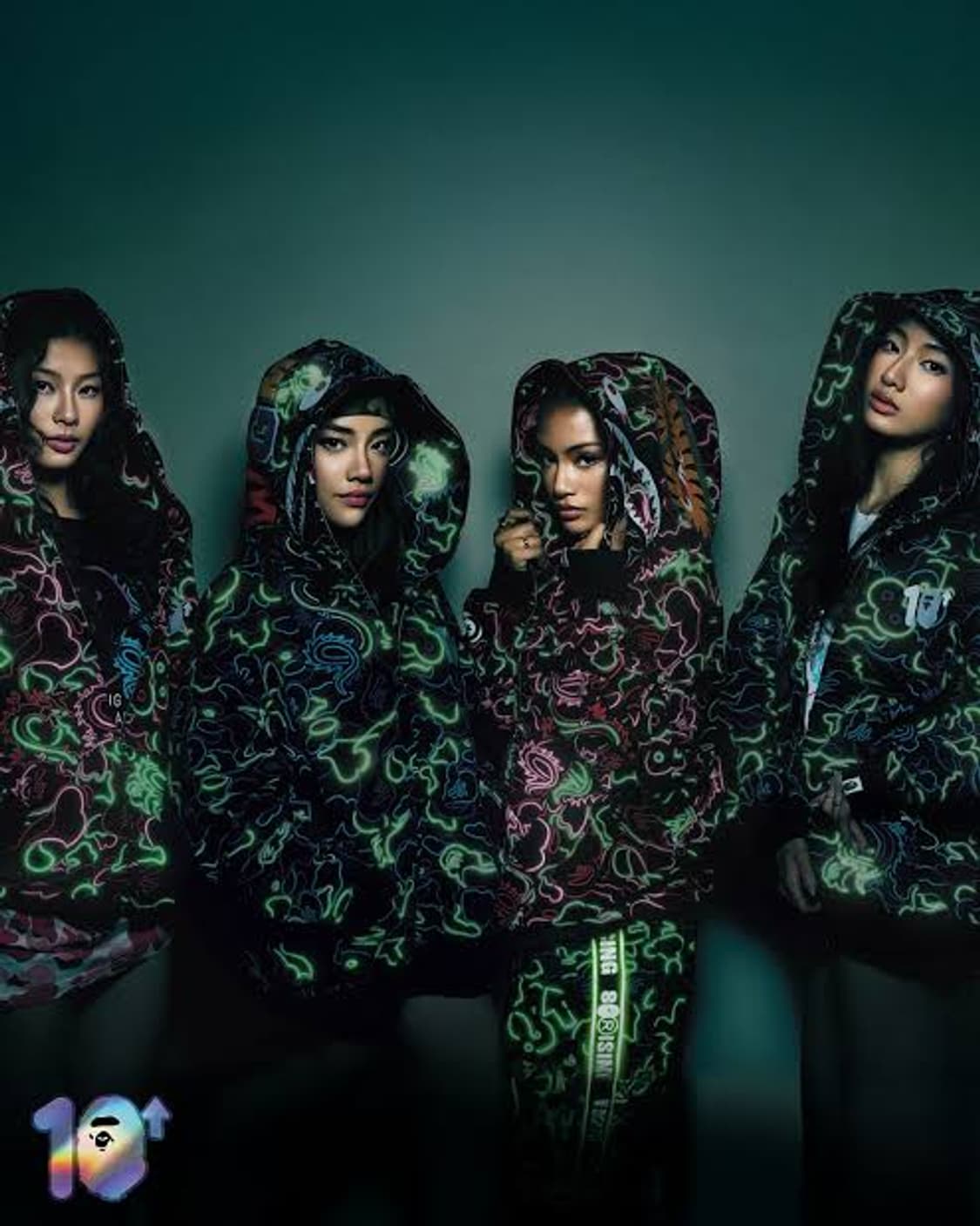 베이프 x 88rising 샤크후드 M 상품이미지9