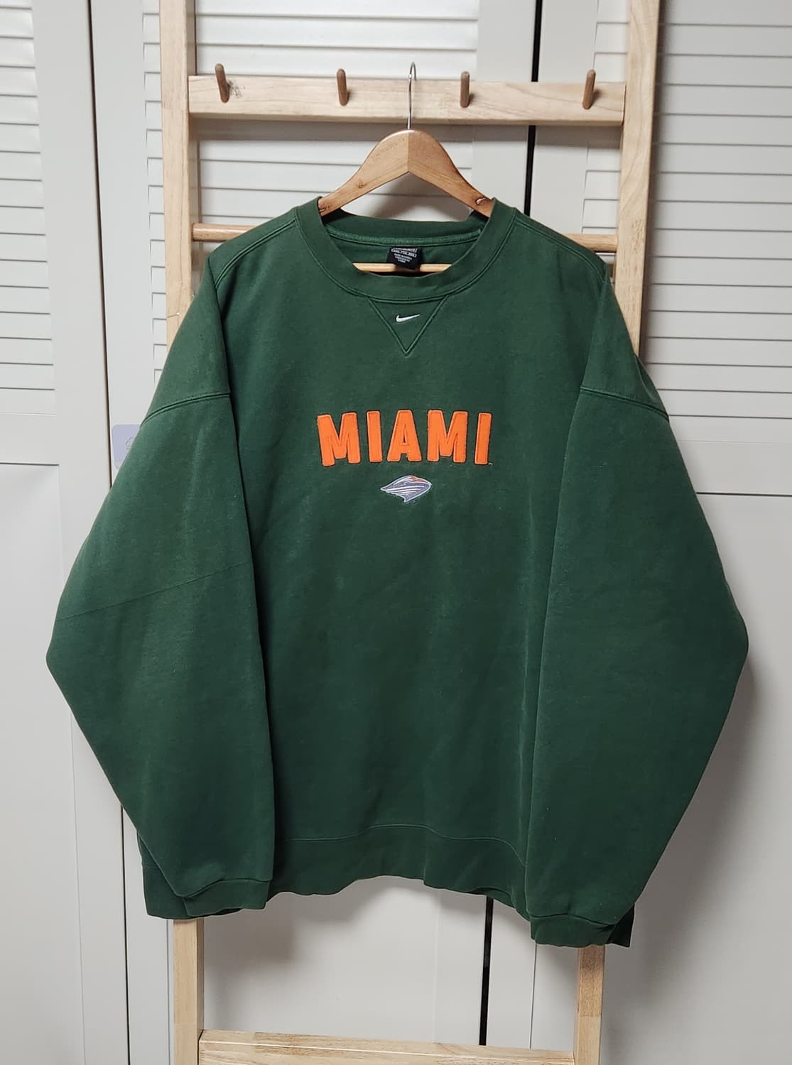 3XL 나이키 마이애미 빅사이즈 딥그린 오버핏 맨투맨 올드스쿨 상품이미지1