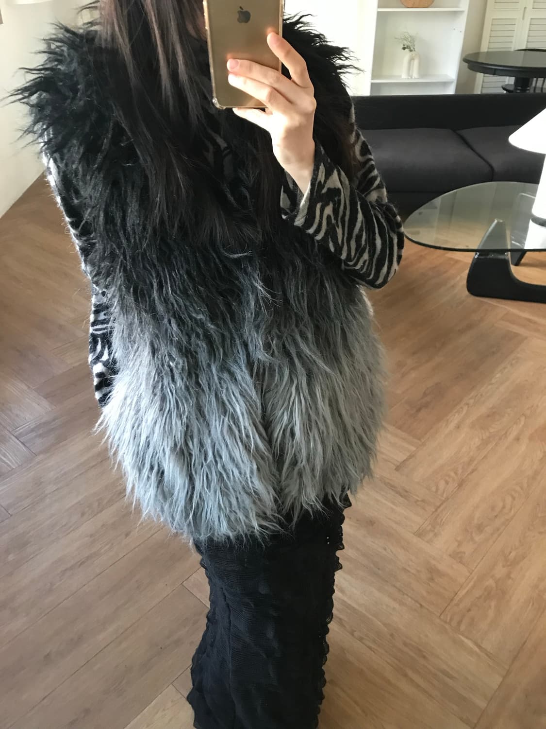 vintage fur vest 상품이미지3