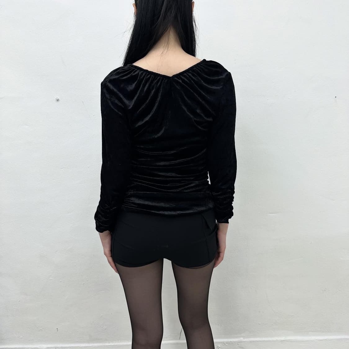 egoist shirring velvet long sleeve 상품이미지4