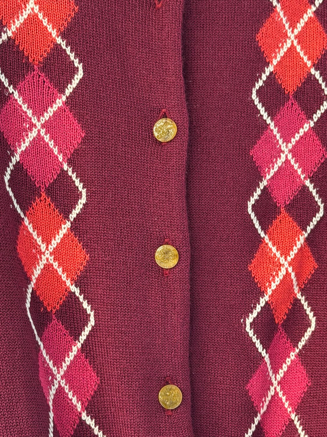 일본빈티지 클래식 아가일 울가디건 상품이미지10