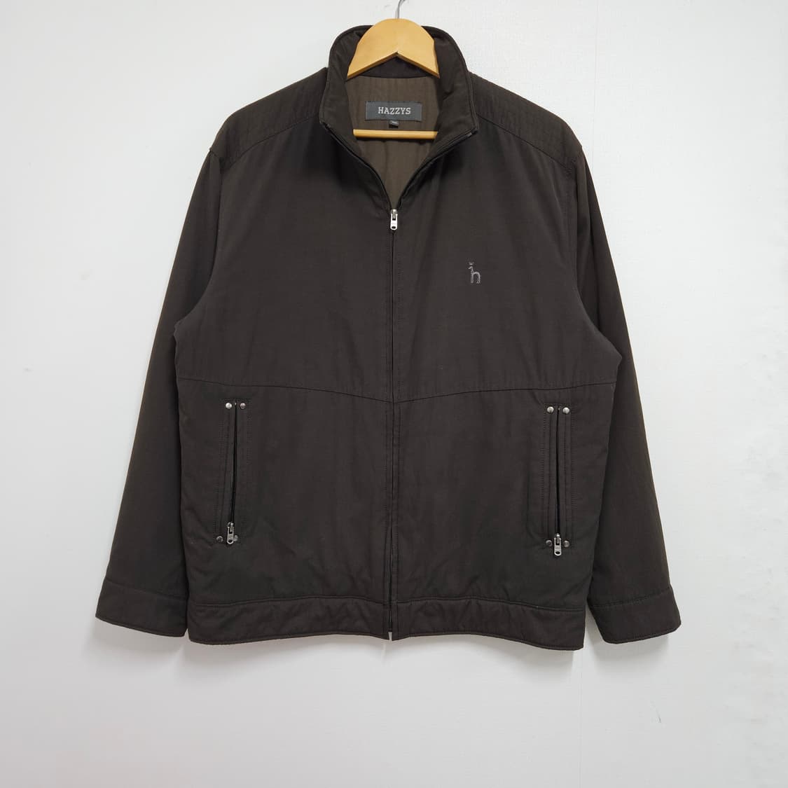 헤지스 누빔 브라운 블루종 자켓 100 상품이미지1