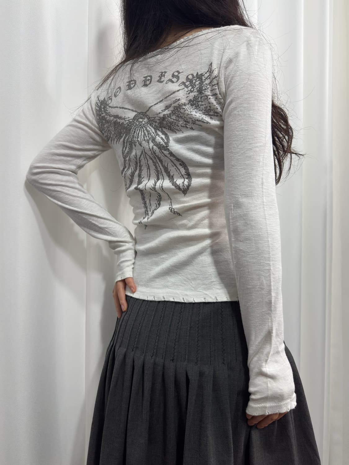 back printing slim top 상품이미지4