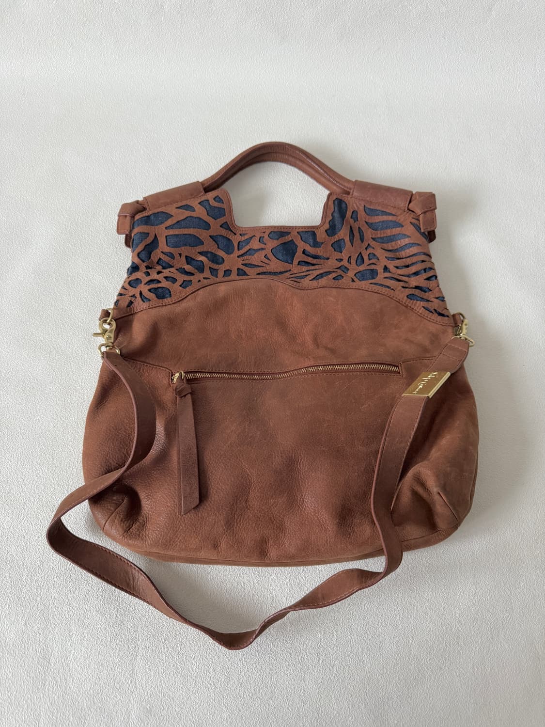 Pre owned 레더 토트 크로스백 상품이미지2