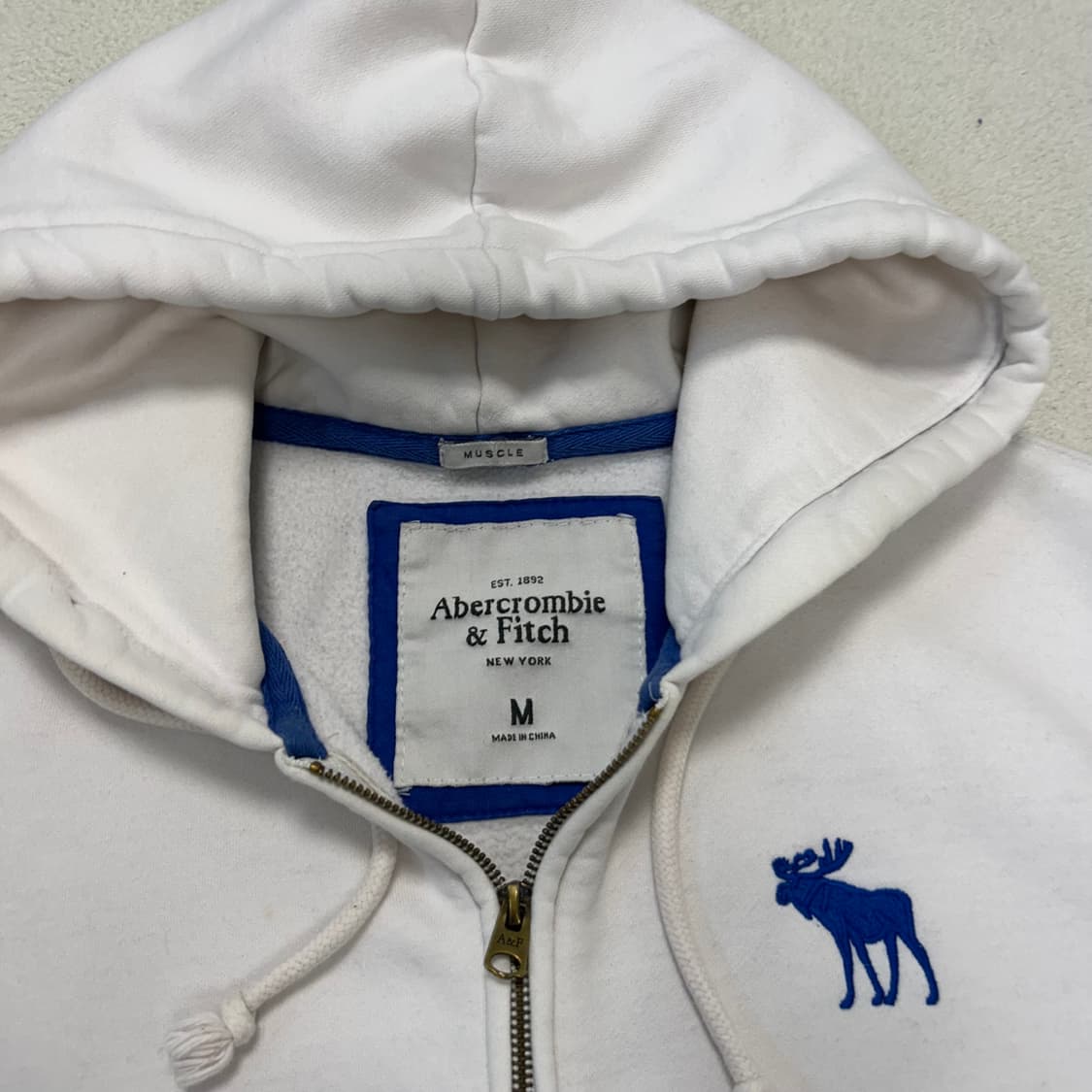 Abercrombie White Hoodie Zip-up 상품이미지6