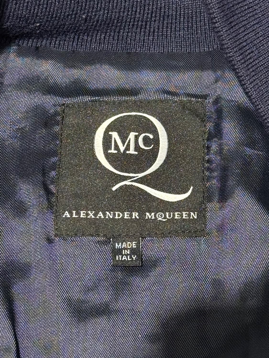 알렉산더 맥퀸 네이비 레더 콤비 블루종 자켓  상품이미지7