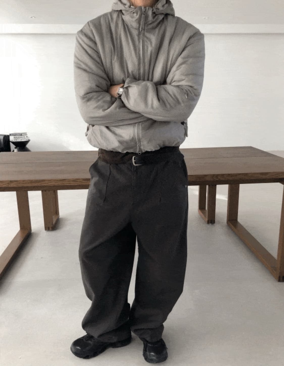 빈티지 그레이 패딩 자켓 상품이미지2