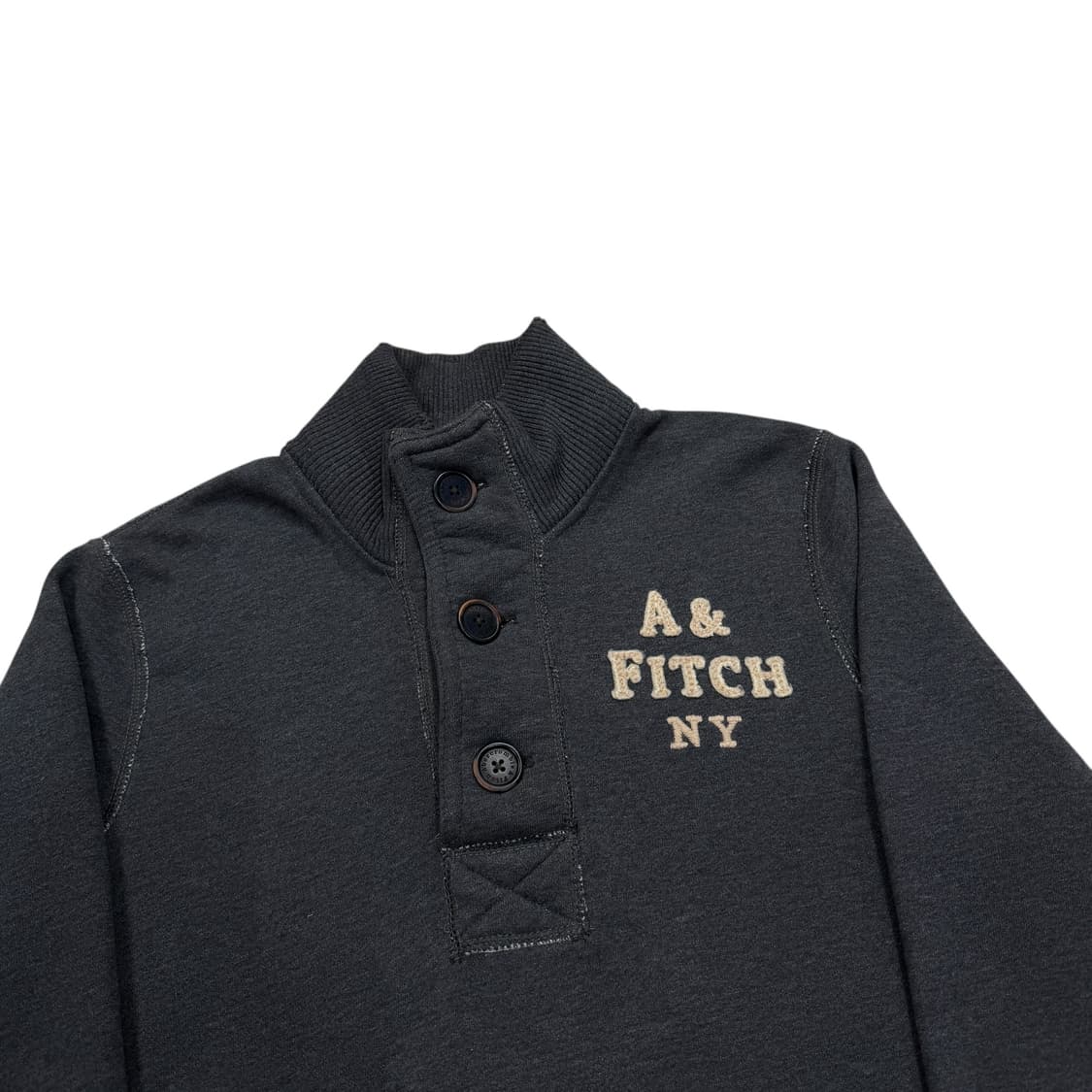 아베크롬비 빈티지 Y2K 버튼 스웻 맨투맨 그레이 M 상품이미지2