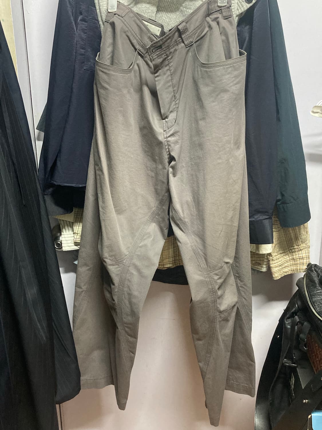 고낙 스켈레톤 팬츠 퍼플그레이 2사이즈 상품이미지4