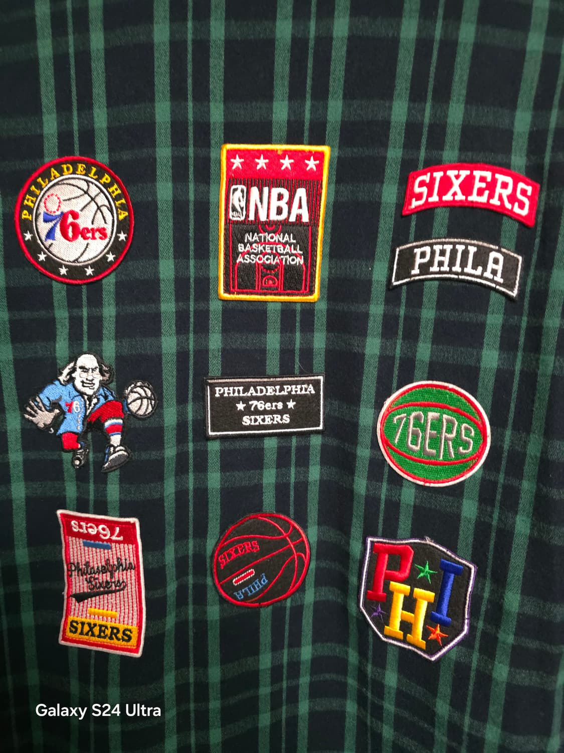 NBA 필라델피아 체크 셔츠 M ✨️정품✨️ 상품이미지7