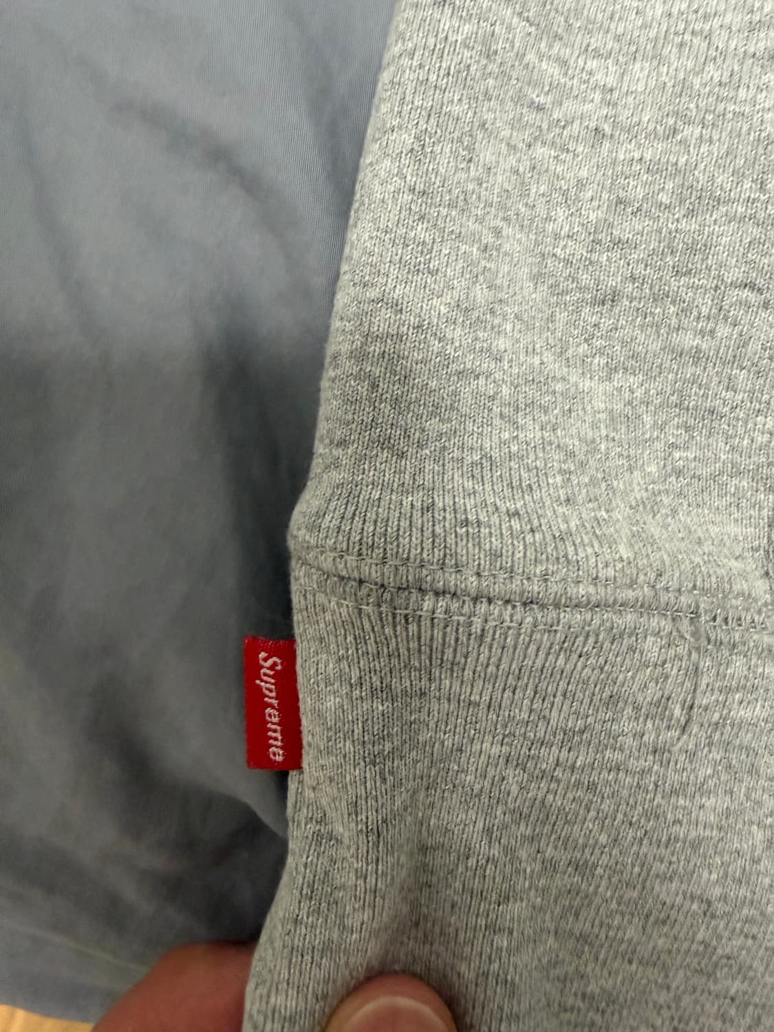 슈프림 19 F/W 델타 로고 후드 그레이 라지 판매 상품이미지3