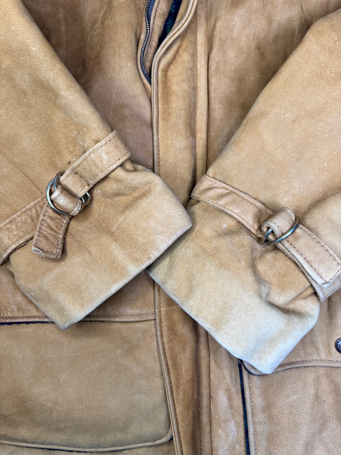 빈티지 90s 쇼트 SCHOTT 바이커 레더 자켓 38 상품이미지6