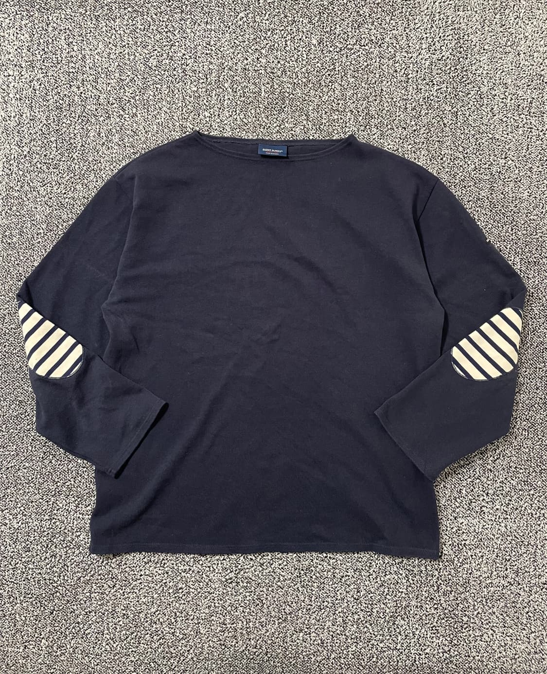 빈티지9. 세인트제임스 메르디앙 엘보 패치 롱 슬리브 상품이미지1