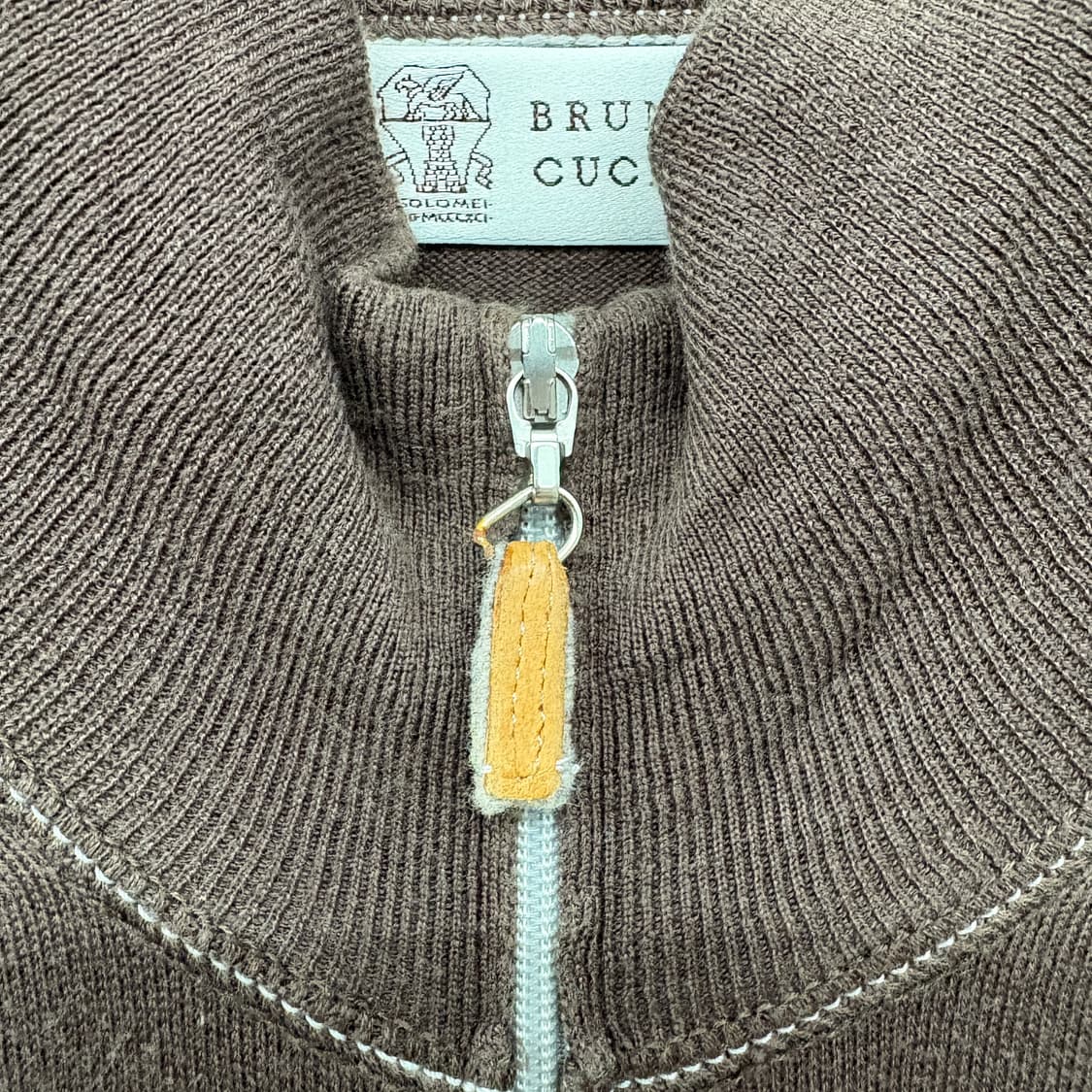 브루넬로 쿠치넬리 브라운 집업 가디건 여성 M 상품이미지3