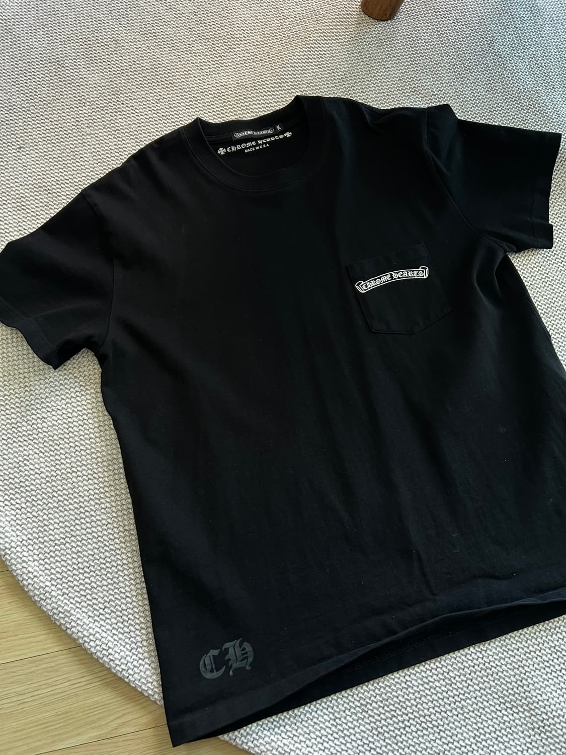 크롬하츠 USA 아치 로고 반팔 블랙 상품이미지3