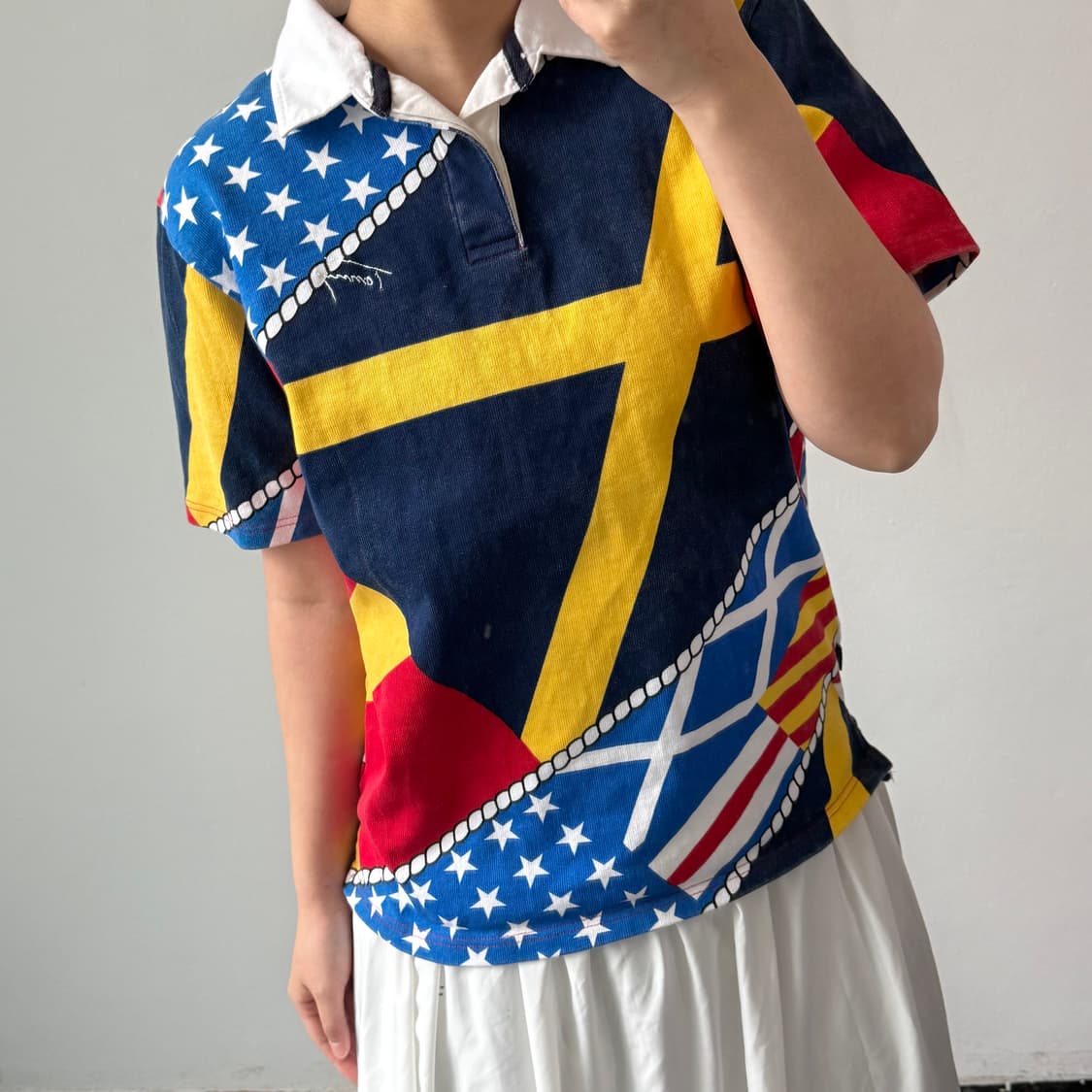 [L] 타미힐피거 멀티컬러 반팔 카라티 상품이미지2