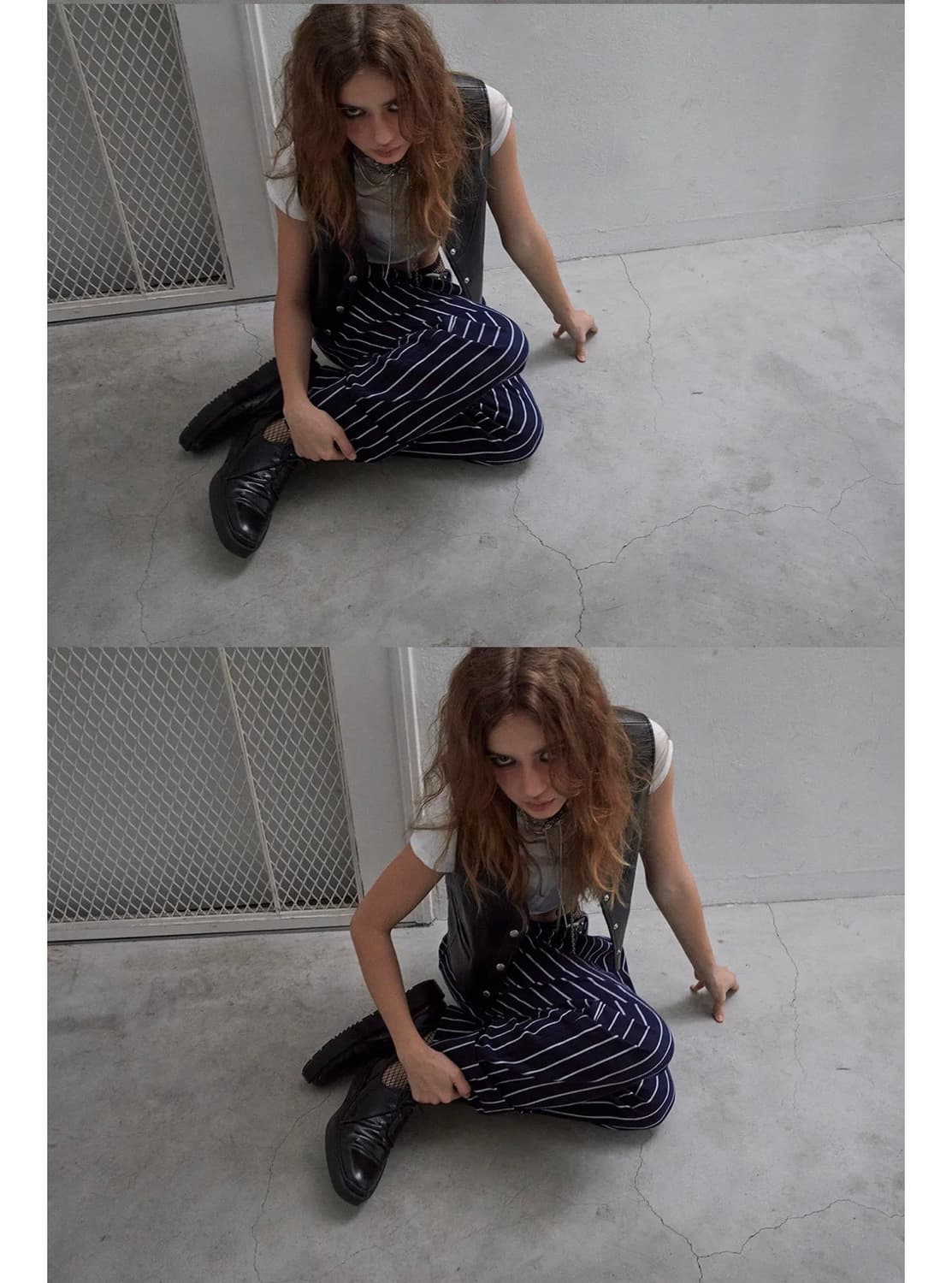 데어드 dared striped turn up pants 상품이미지3