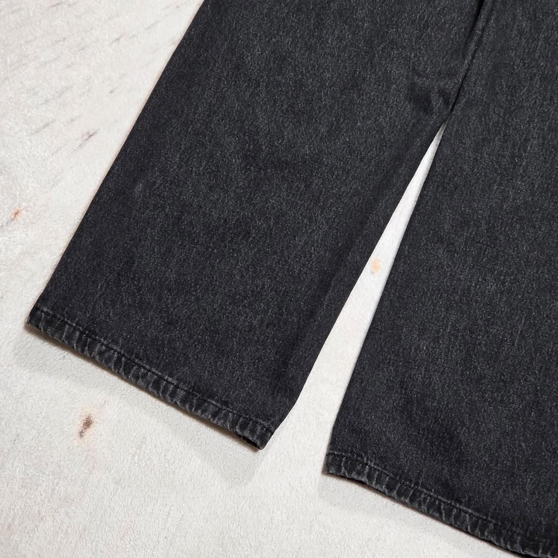빈티지 워싱 흑청 와이드 팬츠 상품이미지6