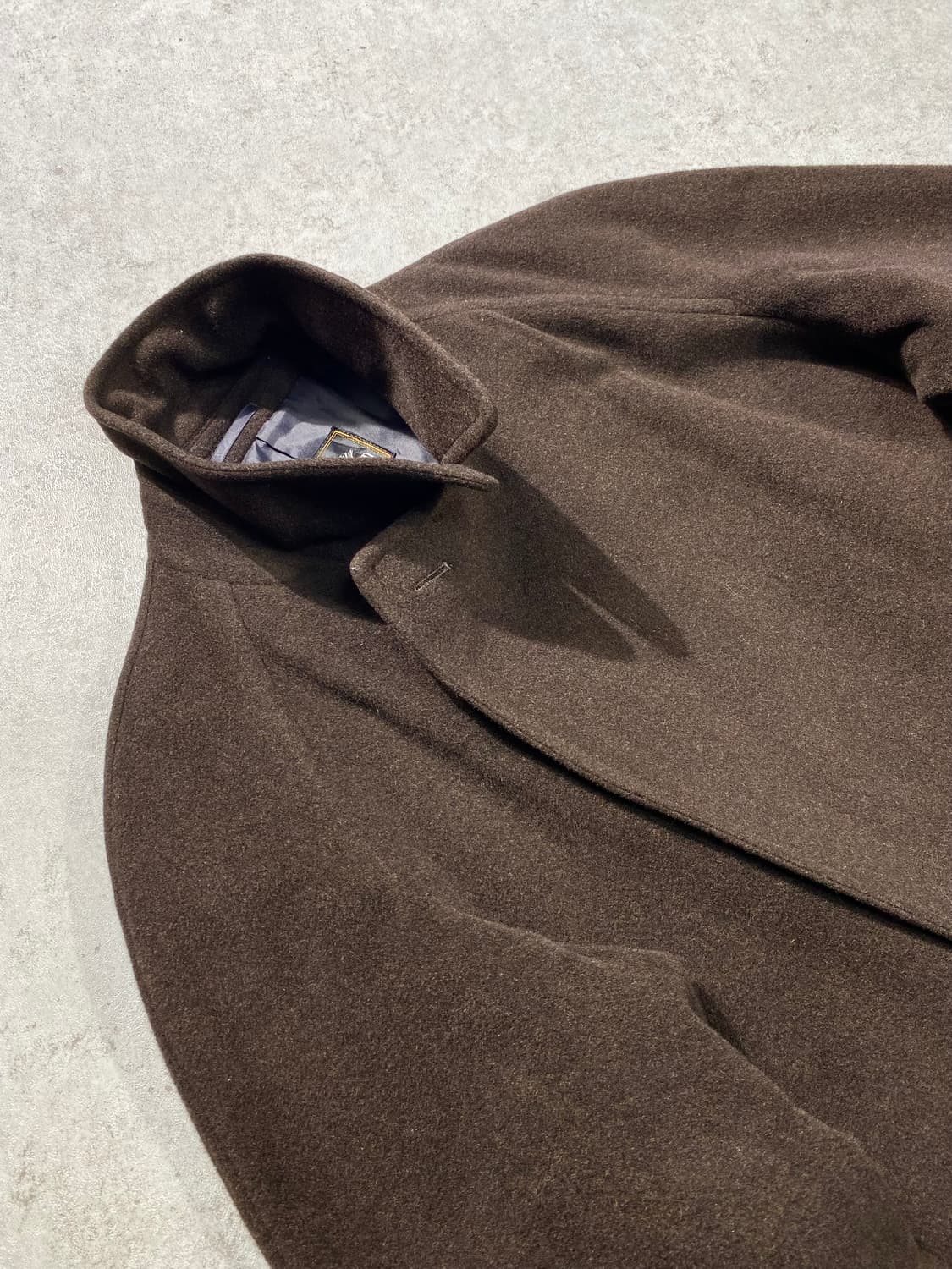 [L] 90s Bato-Loto 브라운 캐시미어 블렌디드 더블 코트 상품이미지3