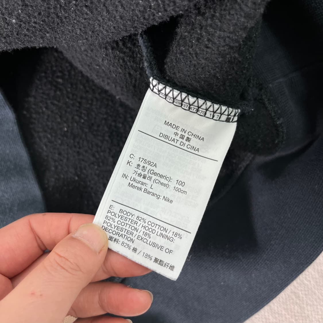 100 조던 패치로고 네이비 후드티 상품이미지4