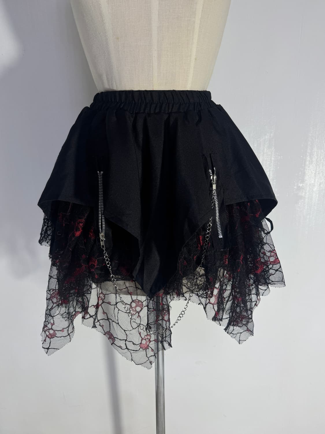 Acdc rag 스컬 스파이더웹 레이스 스커트 펑크 y2k 상품이미지2