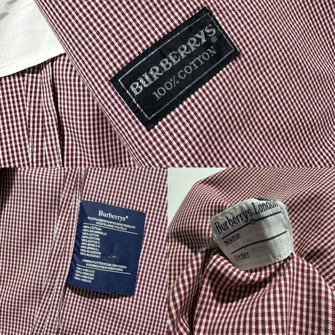 버버리 크레스트 로고 포켓 깅엄 체크 싱글 블레이저 상품이미지10