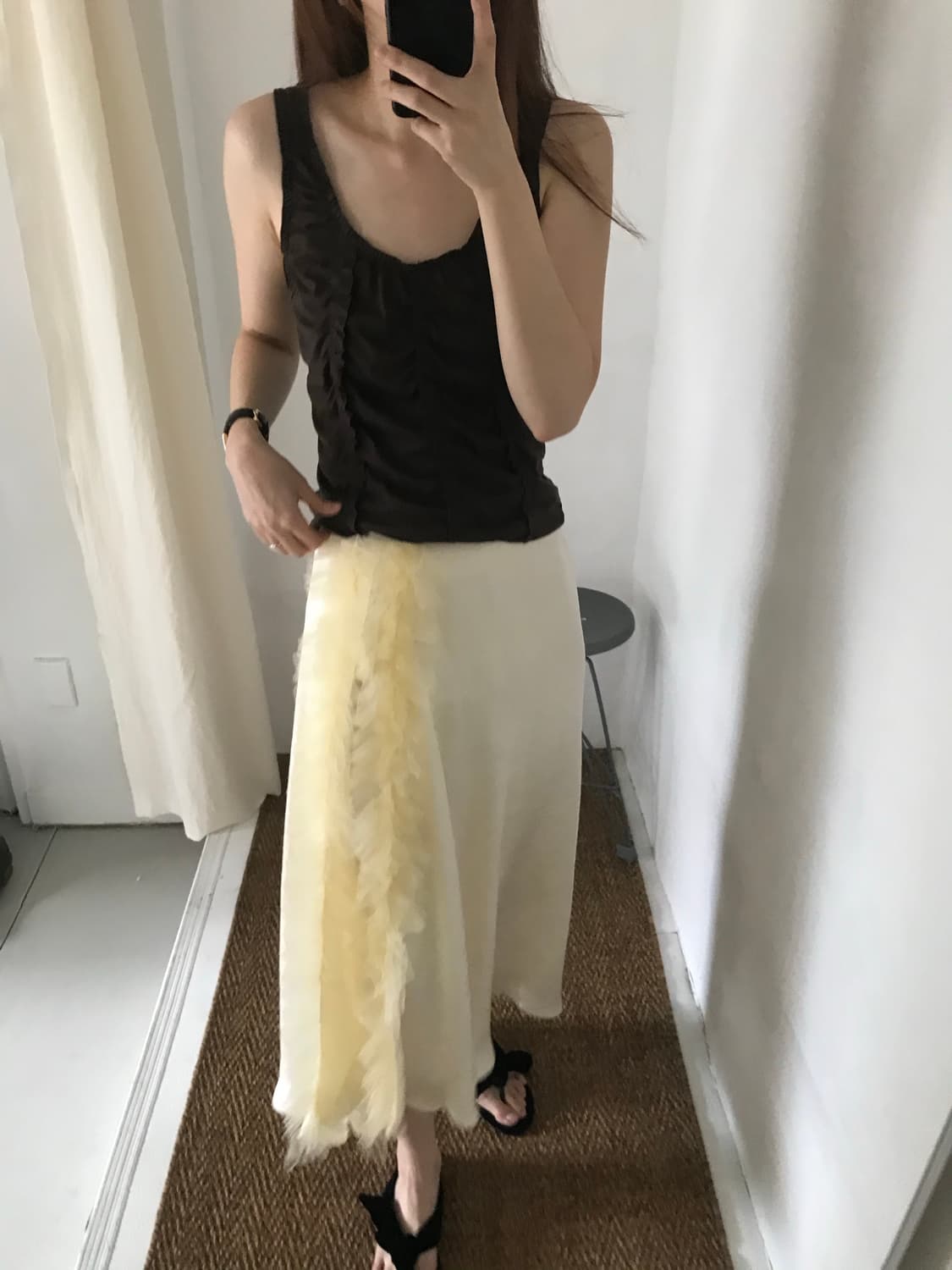 frill satin skirt 상품이미지9