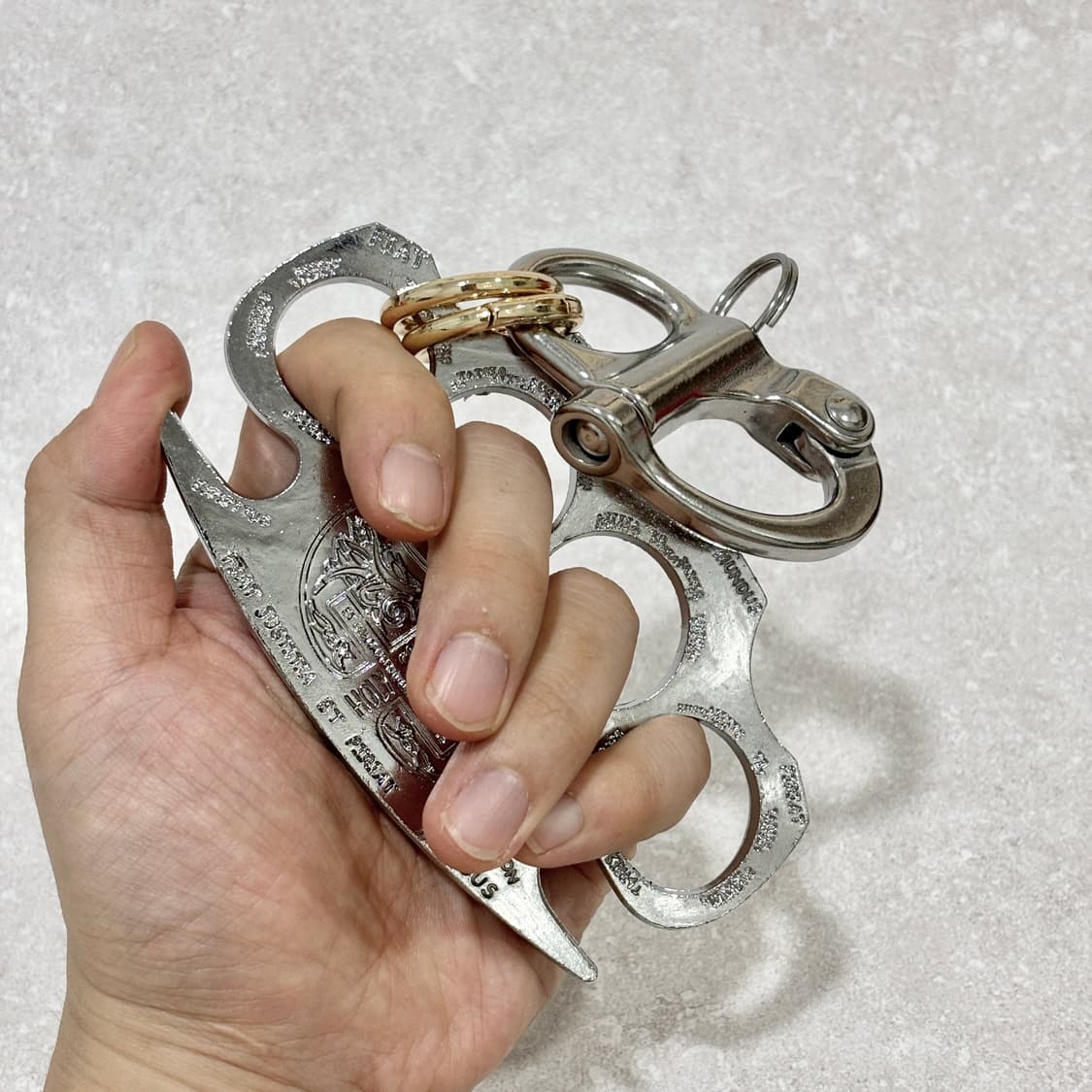 Oribell 스틸 스트라이크 파워 너클 키링 열쇠고리 상품이미지3