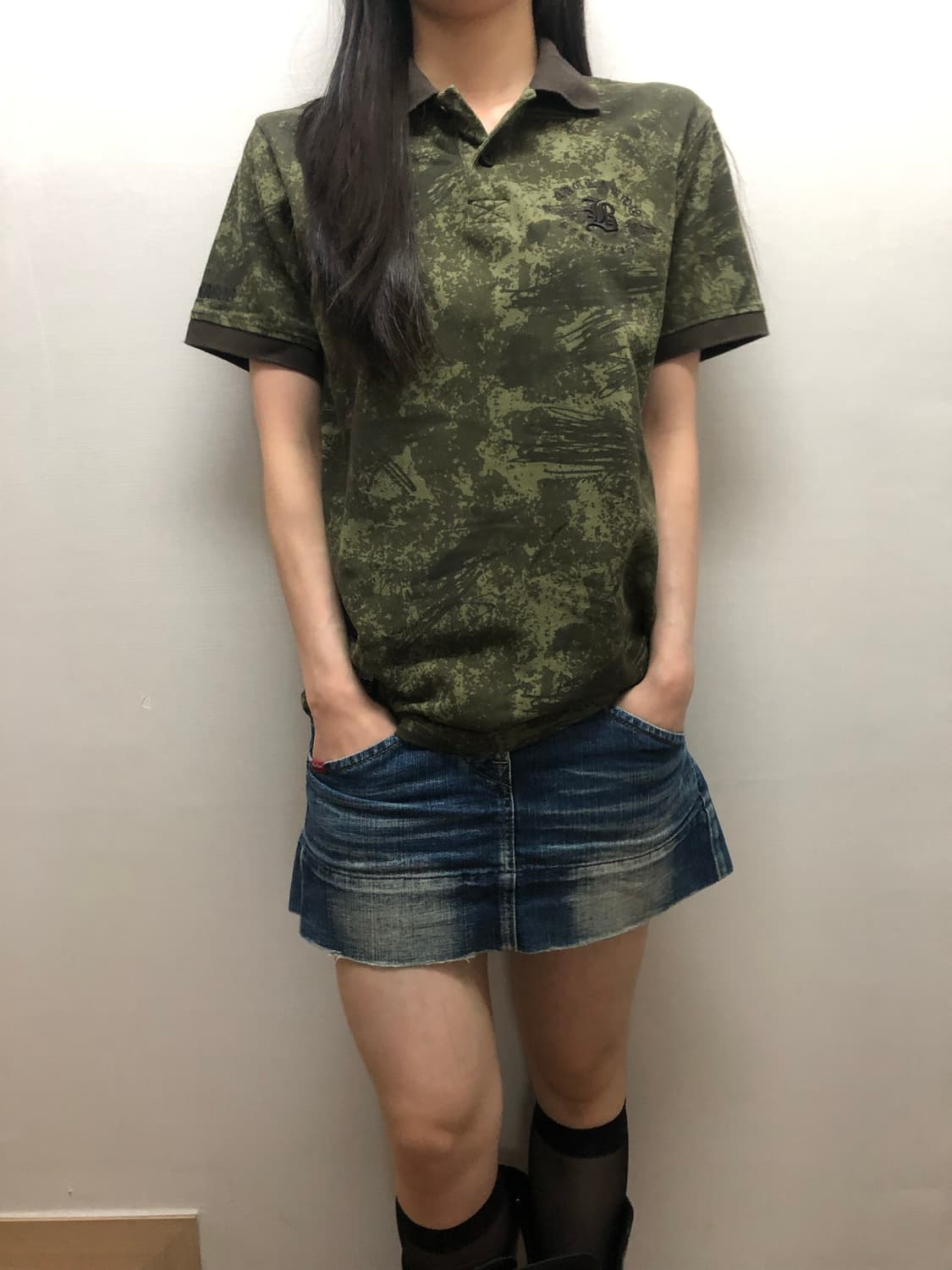 빈티지 버커루 딥 카키 티셔츠 상품이미지5