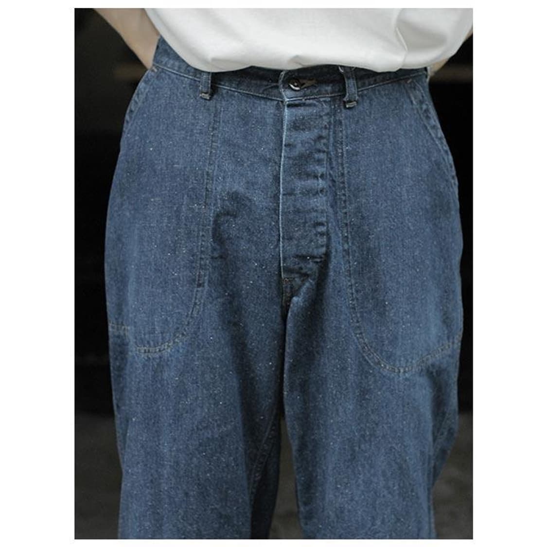 [4] INTERIM 인테림 빈티지 워시드 넵 데님 트라우저 상품이미지6