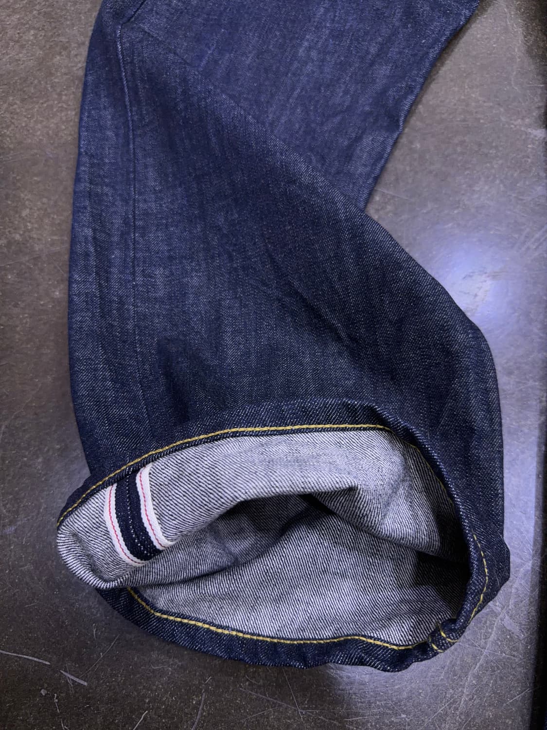 유니폼브릿지 레귤러핏 셀비지진 데님팬츠 딥인디고 XL 상품이미지7