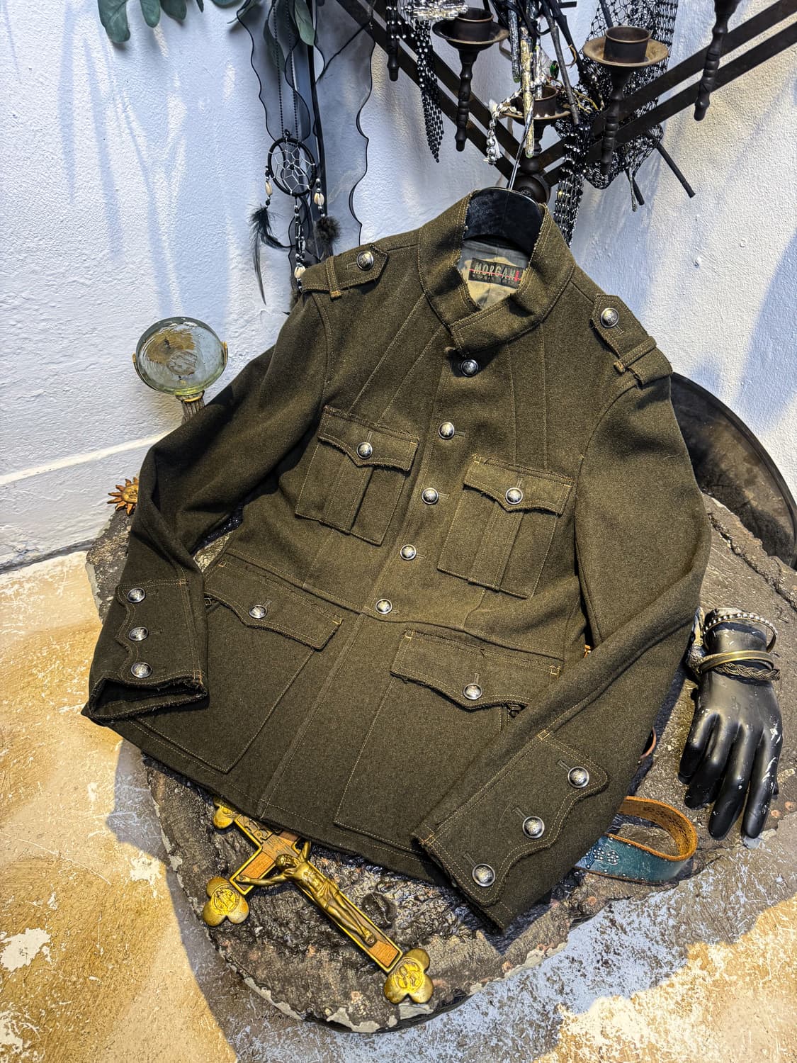 MORGAN – Military Wool Jacket (Olive) 상품이미지7