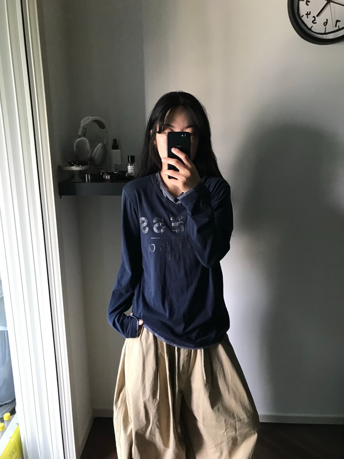 게스 중앙 프린팅 긴팔 슬리브티 상품이미지1