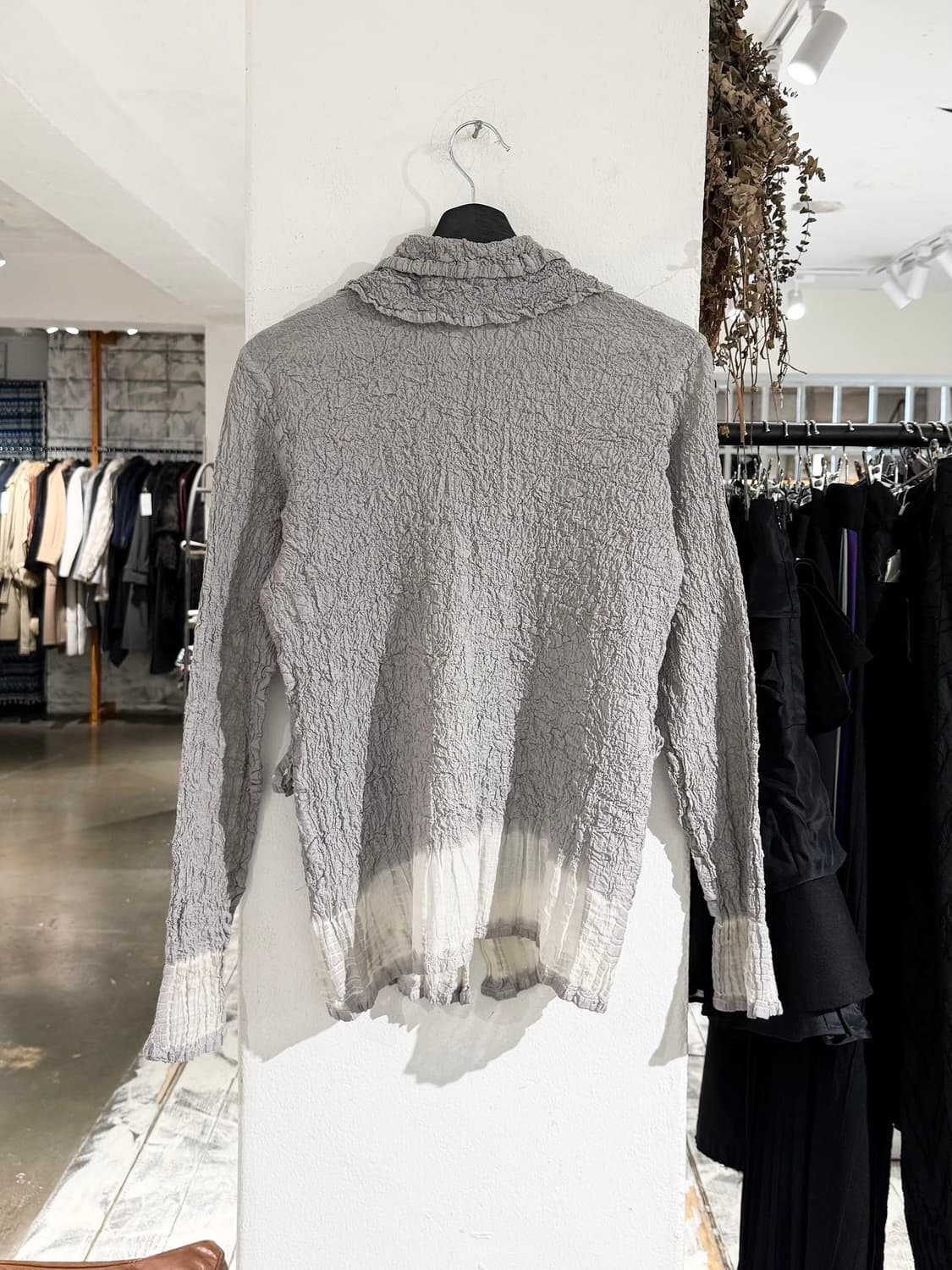 이세이 미야케 미 그레이 셔링 스트링 셔츠 상품이미지6